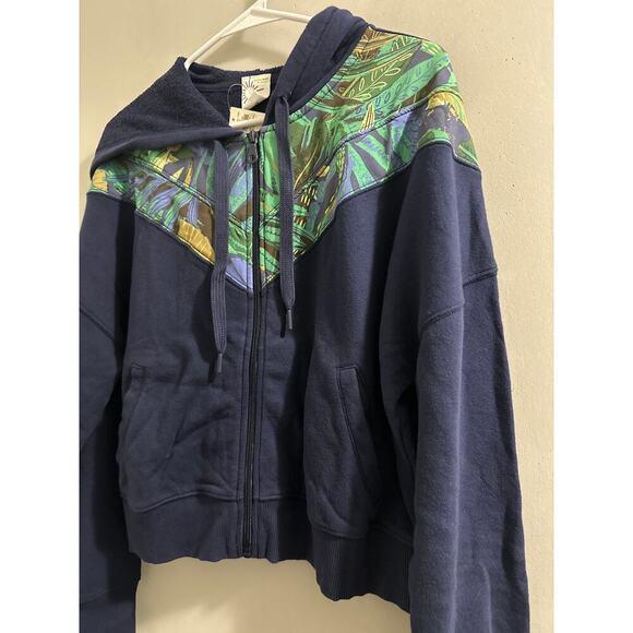 Offline By Aerie Full Zip Hoodie Womens Size Small Blue Drawstring Long Sleeves - Picture 3 of 6
